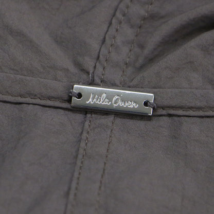 ウエスト絞り ユーティリティー ロングコート / フード ドロスト サイドスリット ナイロン