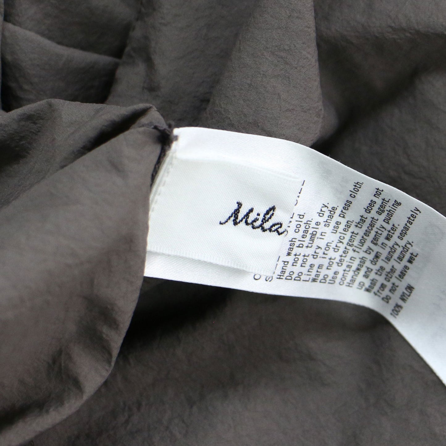 ウエスト絞り ユーティリティー ロングコート / フード ドロスト サイドスリット ナイロン