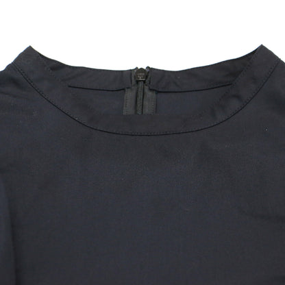 24春夏 コットン ブロード フリル ブラウス / 長袖 シャツ バンドカラー ギャザー