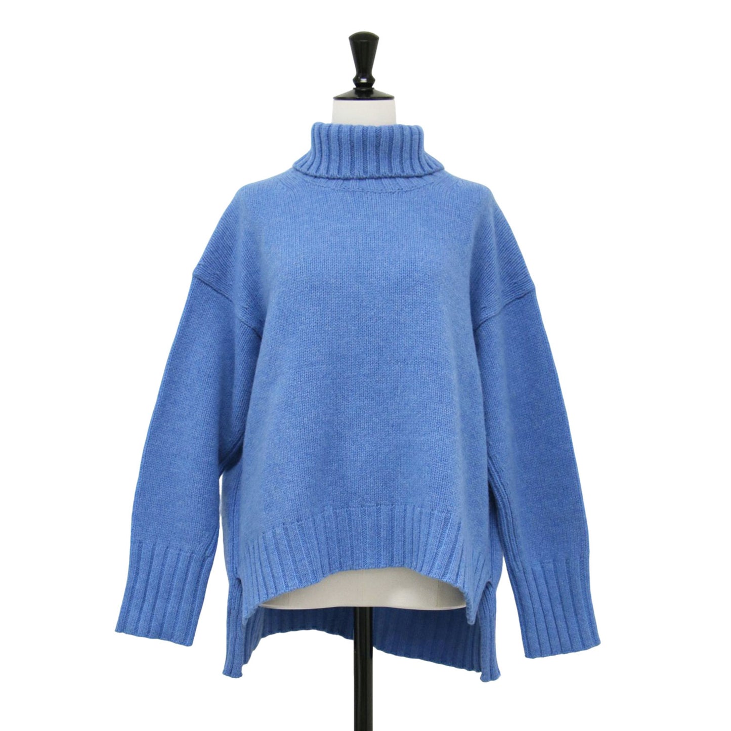 ウール カシミヤ ハイネック プルオーバー / ニット 長袖 ワイドシルエット スリット