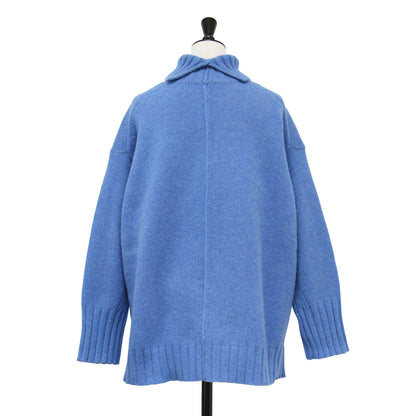 ウール カシミヤ ハイネック プルオーバー / ニット 長袖 ワイドシルエット スリット