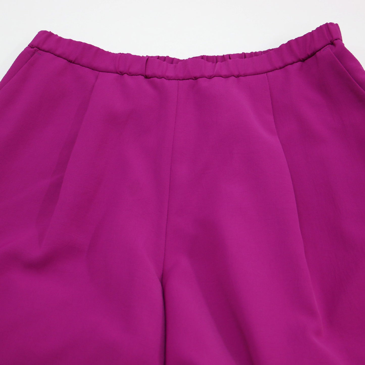 タック ワイド プルオン パンツ / ウエストゴム ストレッチ