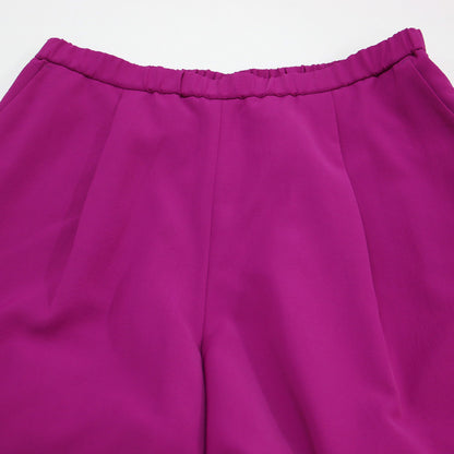 タック ワイド プルオン パンツ / ウエストゴム ストレッチ