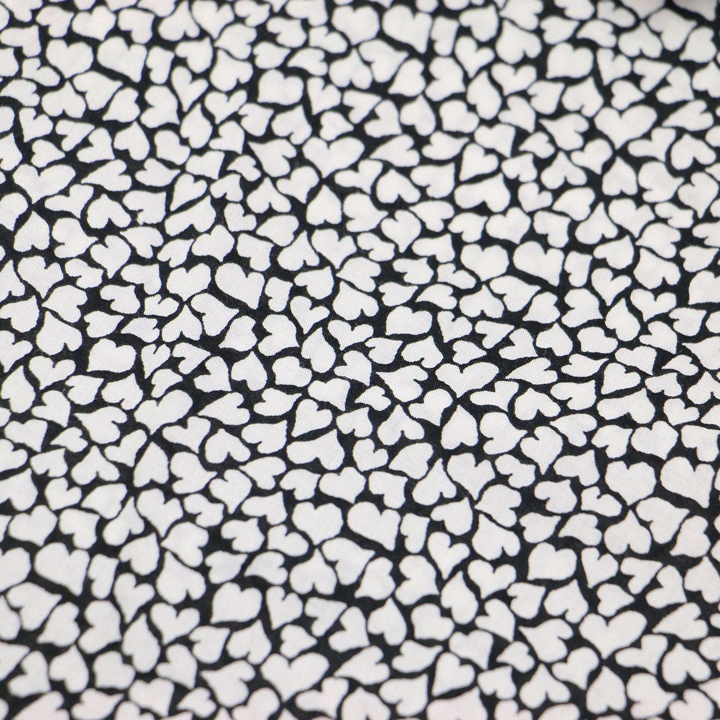 ハート柄 ロングスリーブ フレア ワンピース / 長袖 ロング丈 フリル リボン ワイド コットン