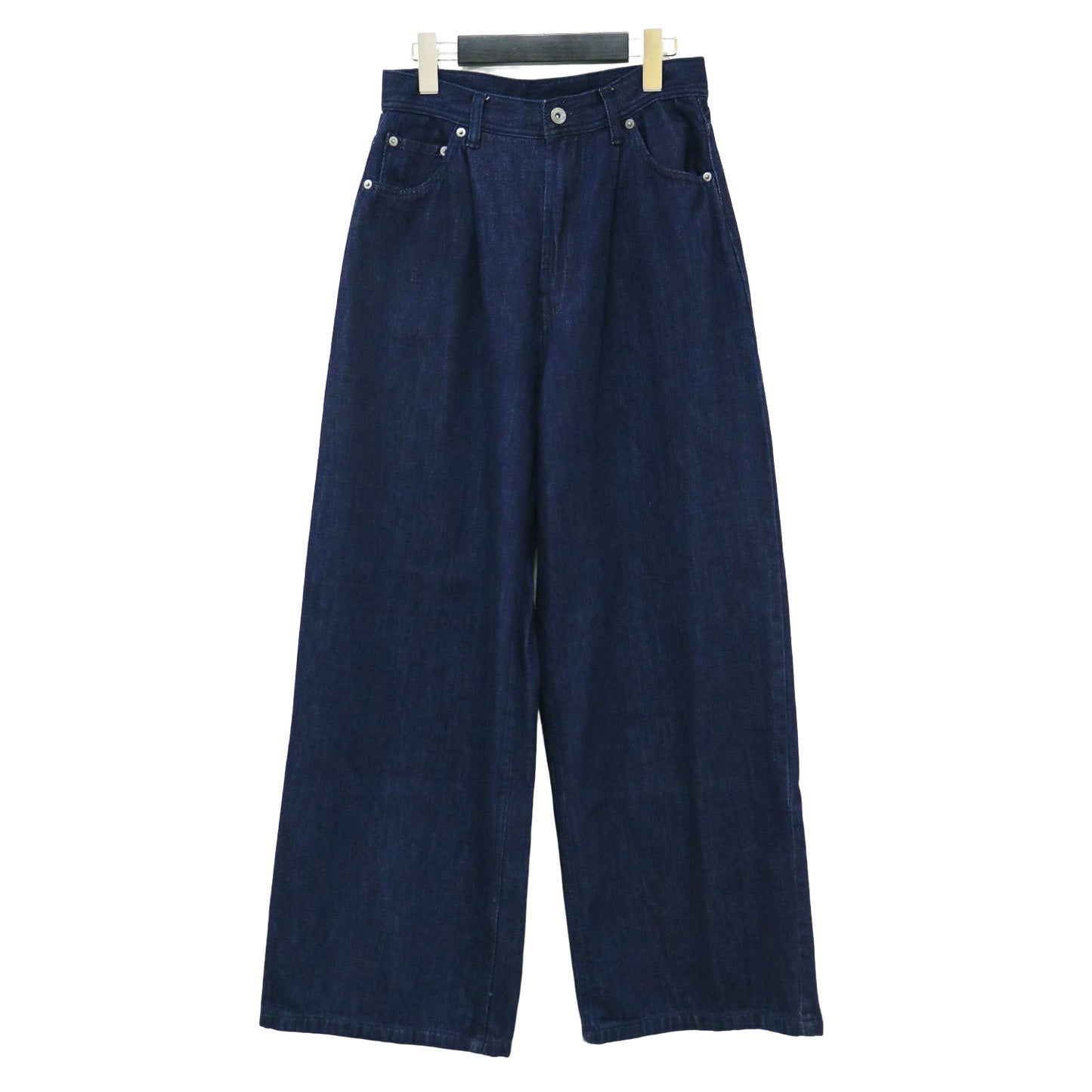 24秋冬 デニム タック ワイド パンツ / プレオーガニック ライトオンス コットン