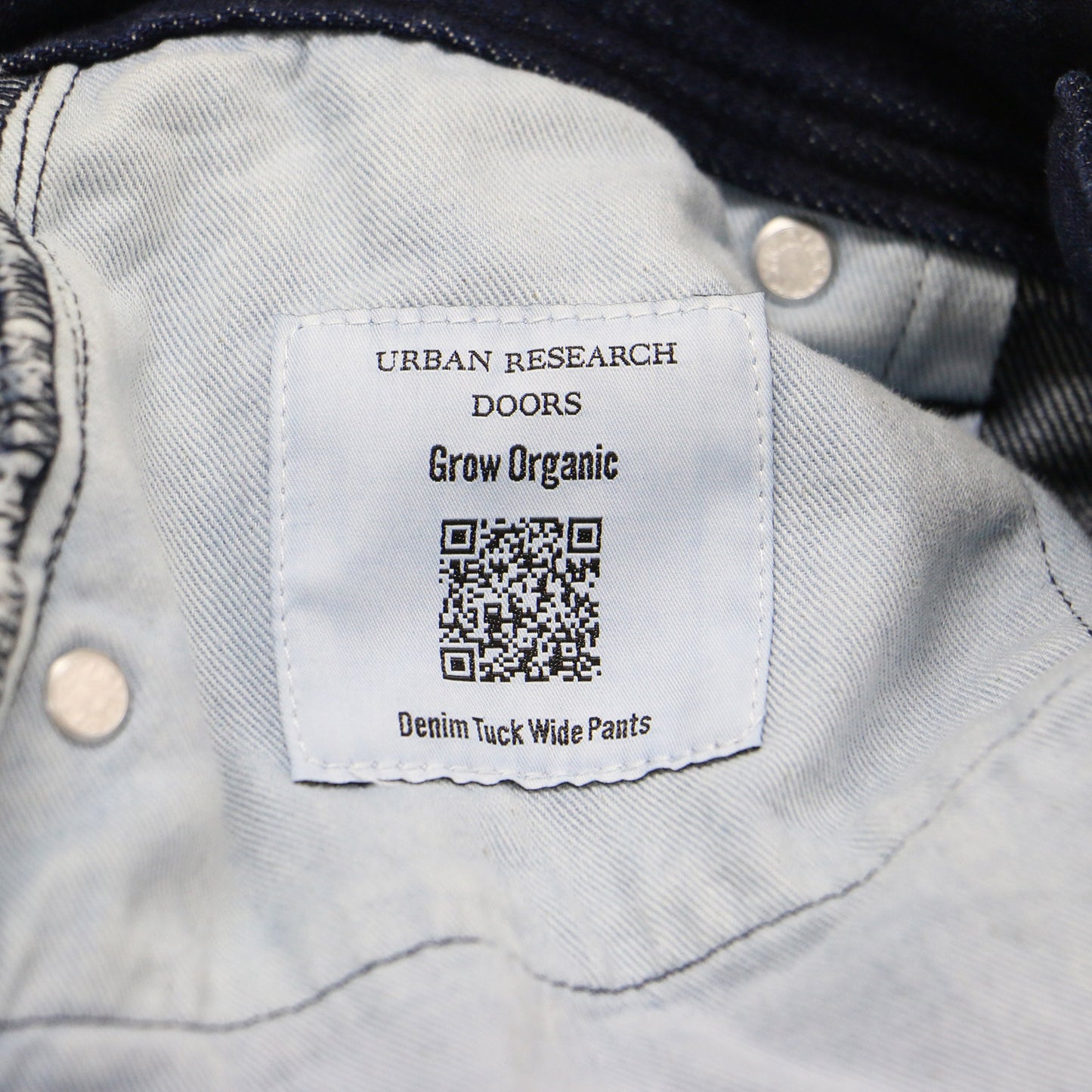 24秋冬 デニム タック ワイド パンツ / プレオーガニック ライトオンス コットン