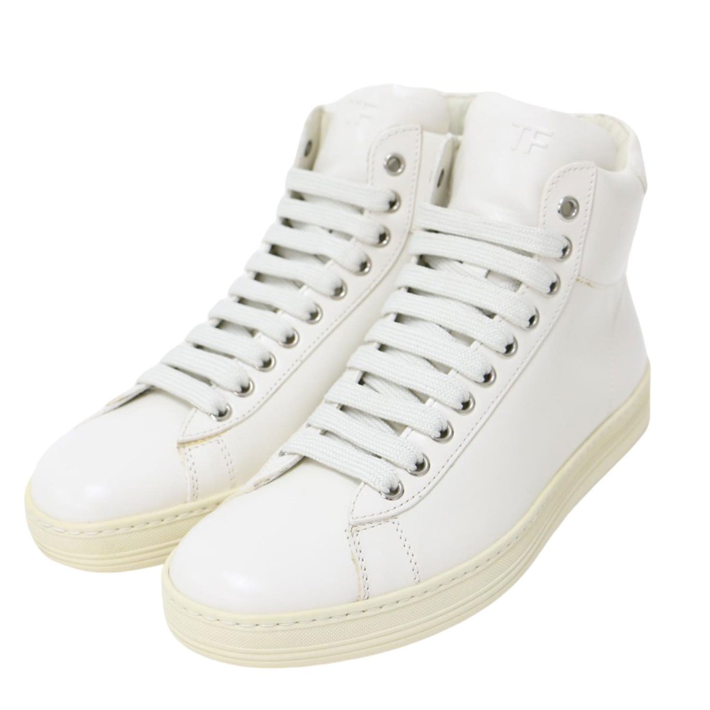 レザー ハイカット スニーカー / レースアップ ロゴ