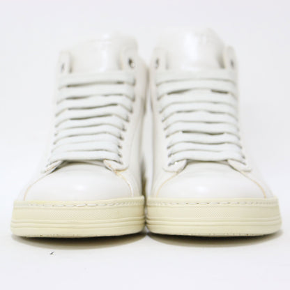 レザー ハイカット スニーカー / レースアップ ロゴ