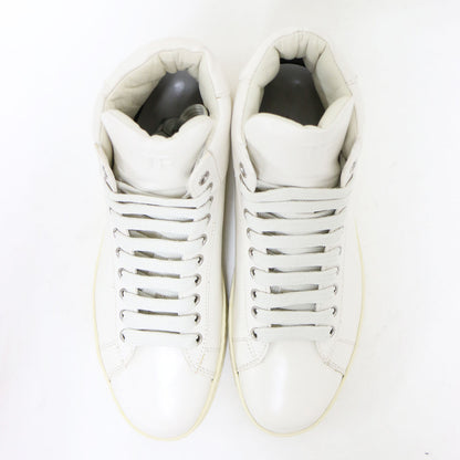 レザー ハイカット スニーカー / レースアップ ロゴ