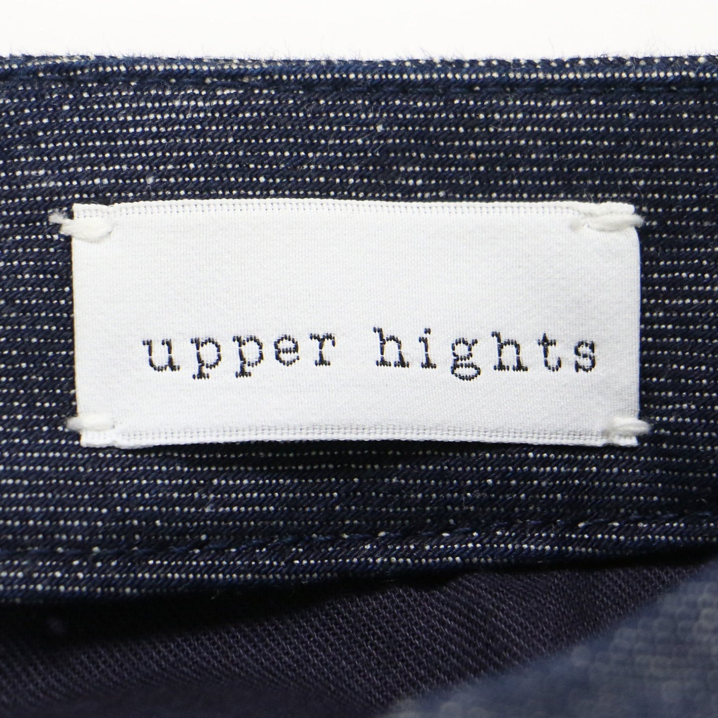 デニム スラックス パンツ / テーパード センタープレス ストレッチ コットン
