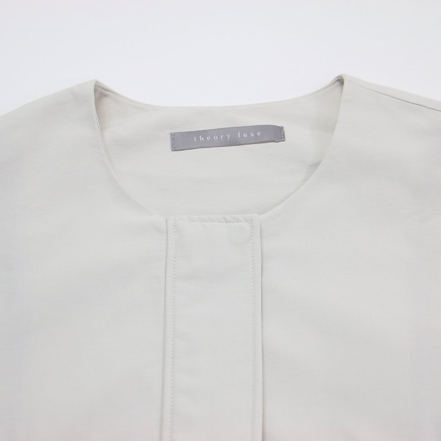 24春夏 ノーカラー クロップド ボクシー ブルゾン / Dover Tanya ジャケット 長袖 グログラン素材 撥水加工