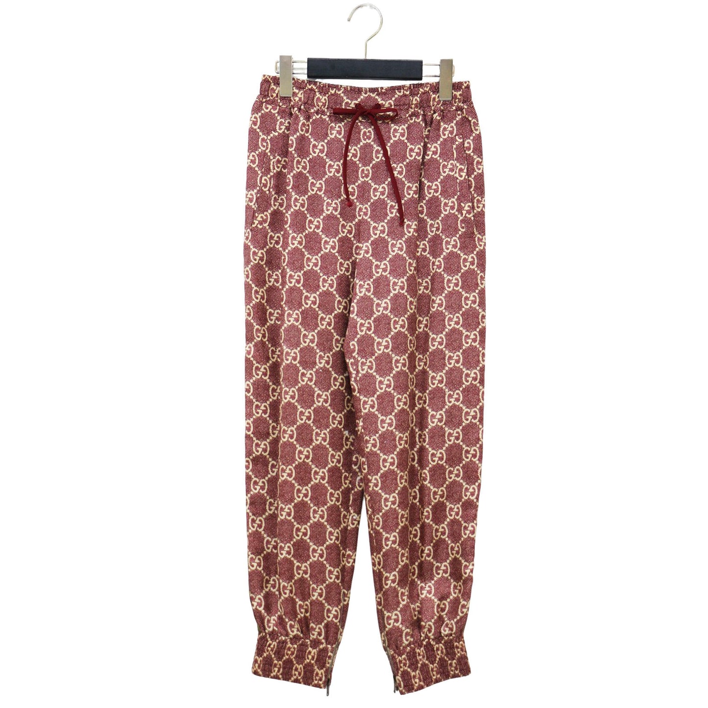 GGスプリームス シルク トラック パンツ / ジョガーパンツ ウエストゴム サイドライン ミケーレ期