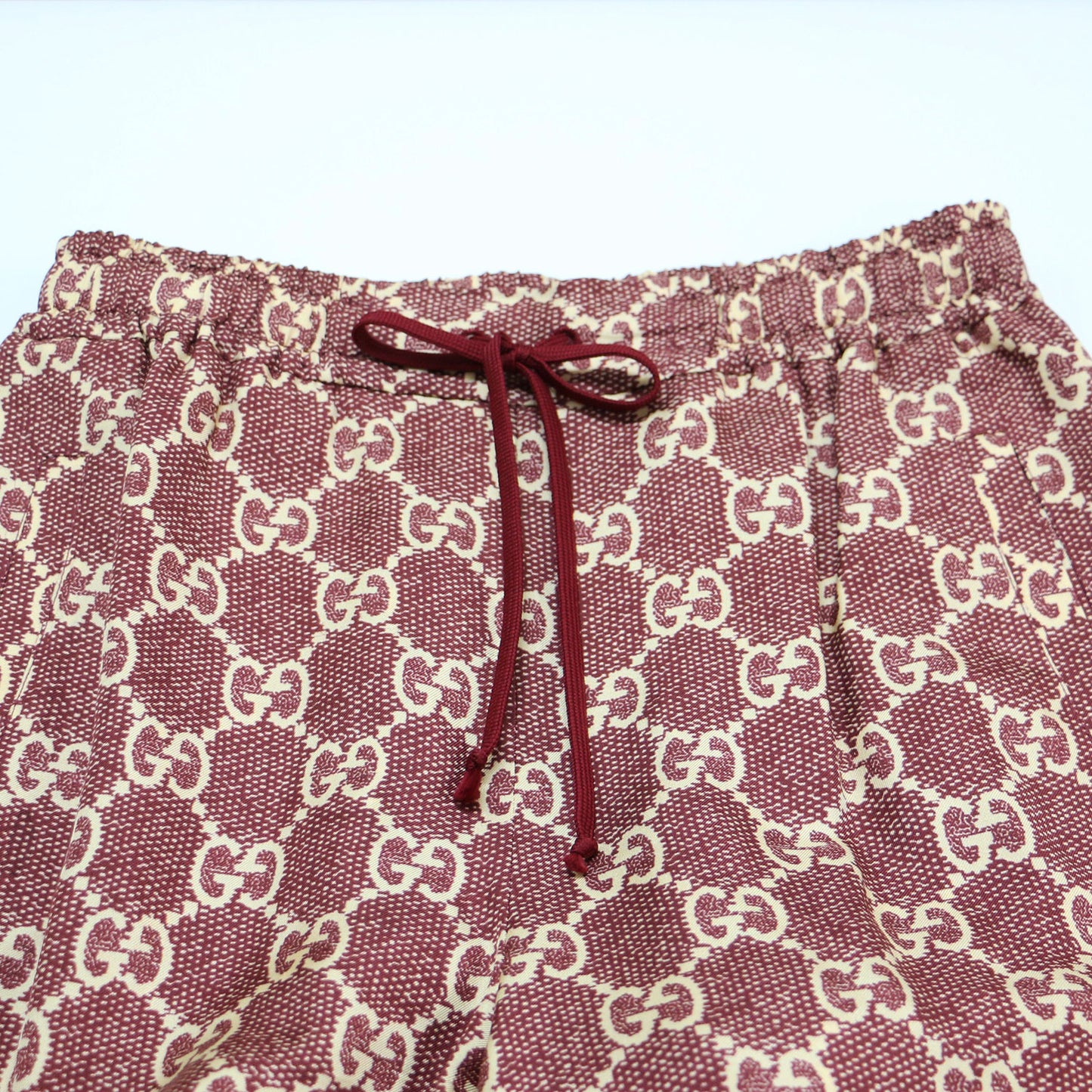 GGスプリームス シルク トラック パンツ / ジョガーパンツ ウエストゴム サイドライン ミケーレ期