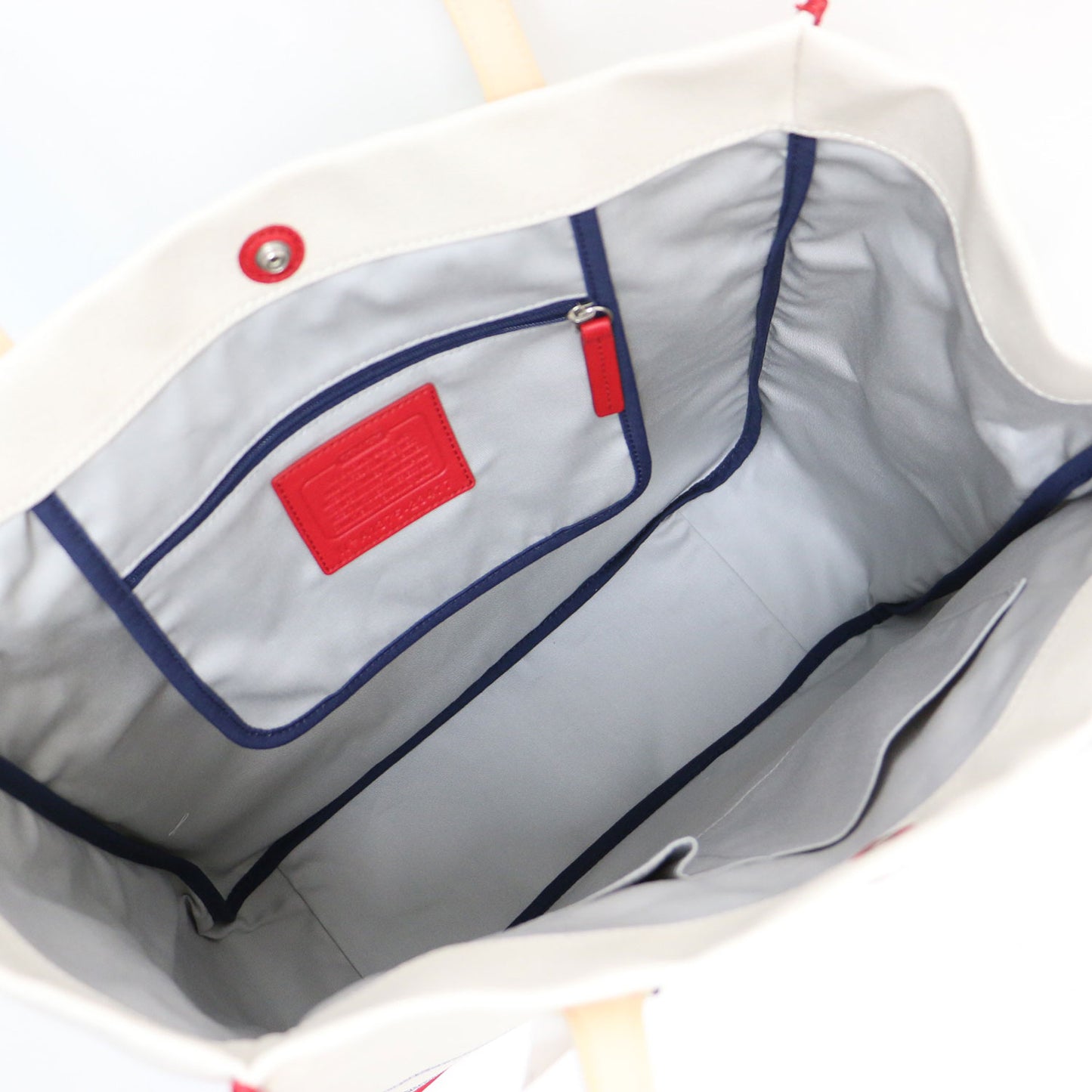 × SAINT JAMES ラージ トートバッグ 23477 / ショルダーバッグ ロゴ ボーダー キャンバス