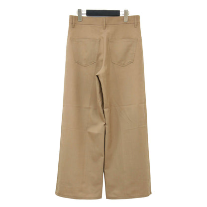 ウール スラックス パンツ / フルレングス ワイド 5ポケット ボタンフライ