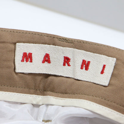 ウール スラックス パンツ / フルレングス ワイド 5ポケット ボタンフライ