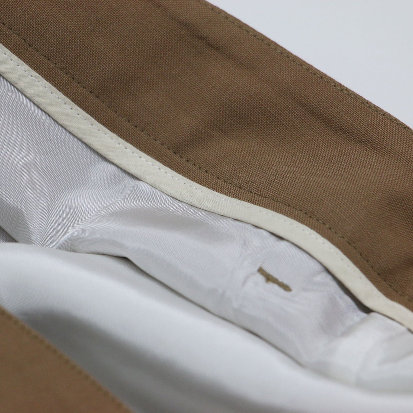 ウール スラックス パンツ / フルレングス ワイド 5ポケット ボタンフライ