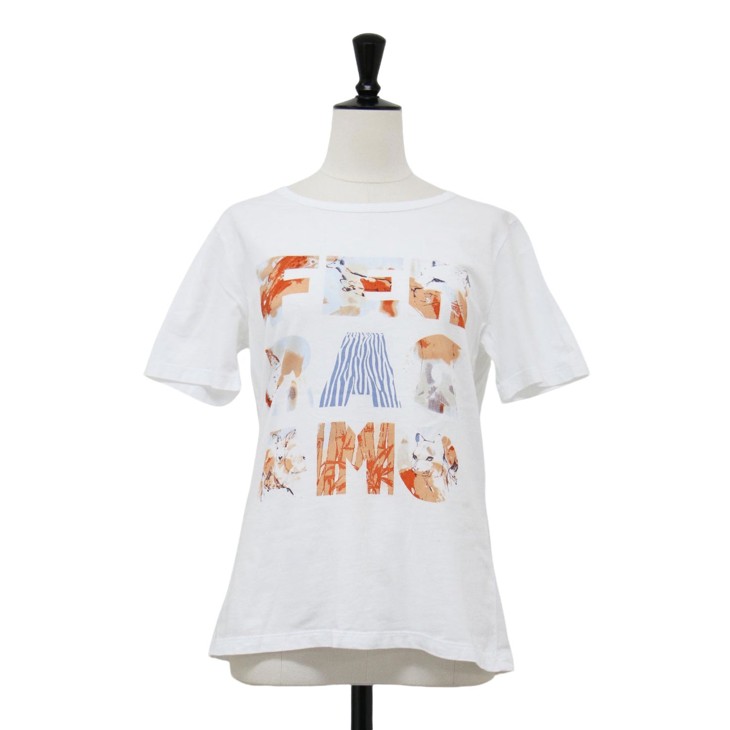 ショートスリーブ アニマル ロゴ Tシャツ / クルーネック 半袖 グラフィック プリント ストレッチ コットン