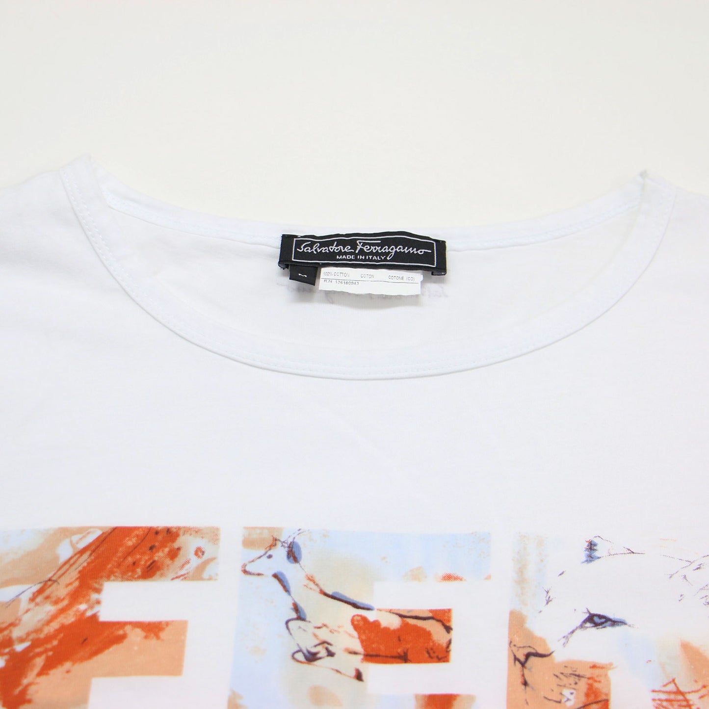 ショートスリーブ アニマル ロゴ Tシャツ / クルーネック 半袖 グラフィック プリント ストレッチ コットン