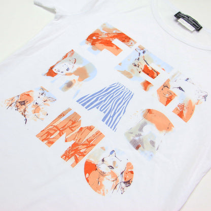 ショートスリーブ アニマル ロゴ Tシャツ / クルーネック 半袖 グラフィック プリント ストレッチ コットン