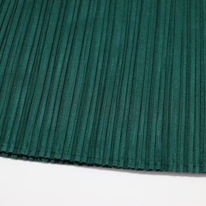 クロップド プリーツ パンツ / ワイド ストレート サイドスリット ストレッチ