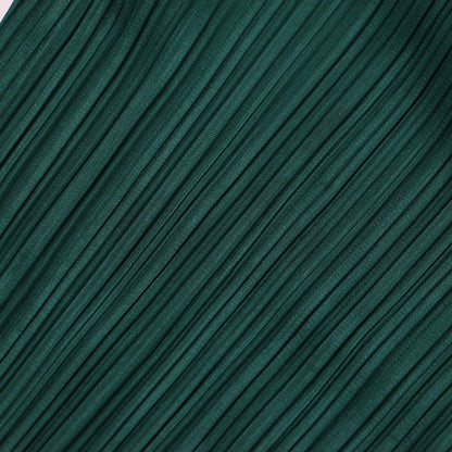 クロップド プリーツ パンツ / ワイド ストレート サイドスリット ストレッチ