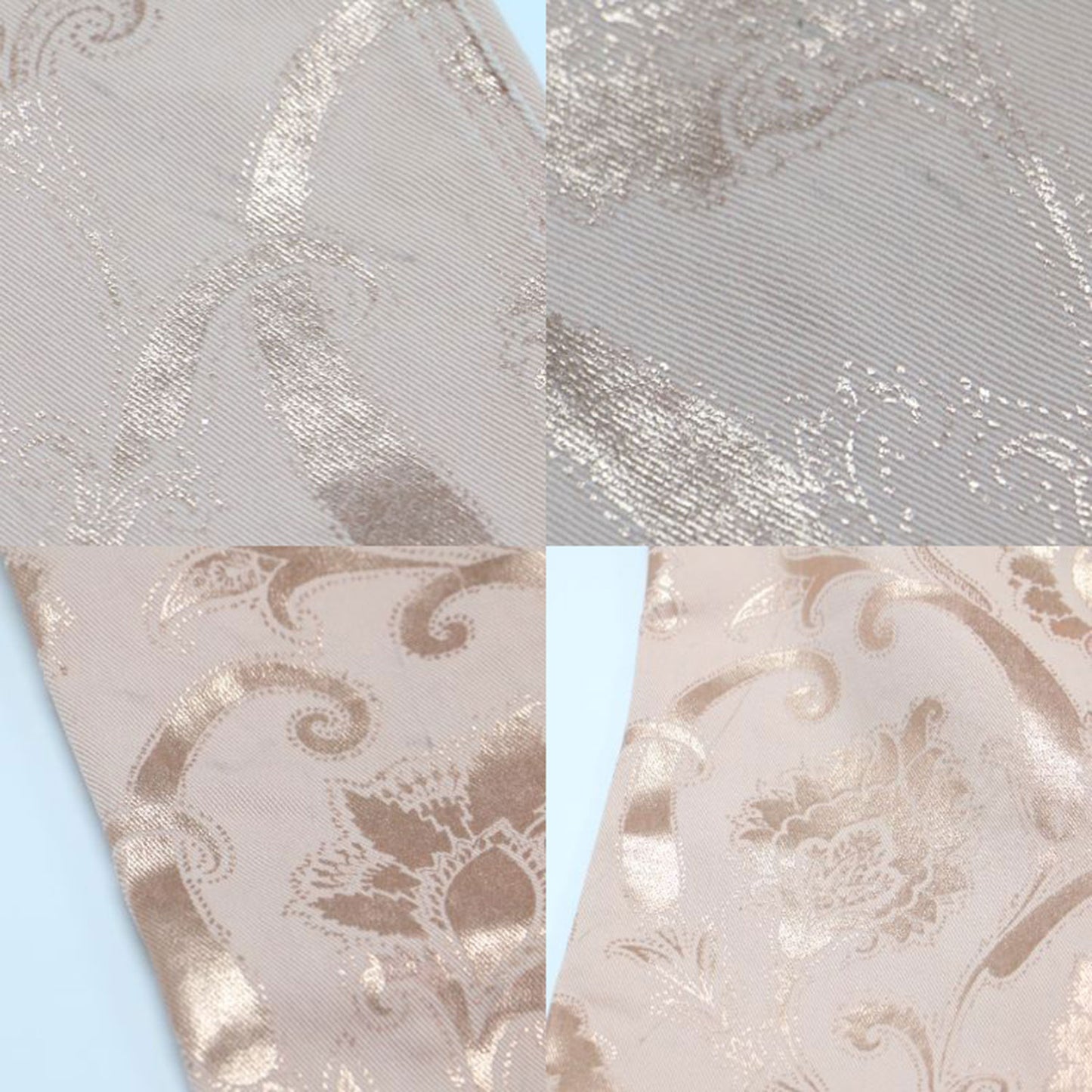 ペイズリー柄 ワイド デニム パンツ / 5ポケット ストレッチ ロゴ コットン