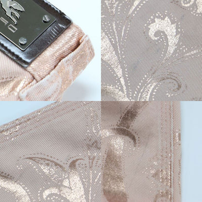 ペイズリー柄 ワイド デニム パンツ / 5ポケット ストレッチ ロゴ コットン