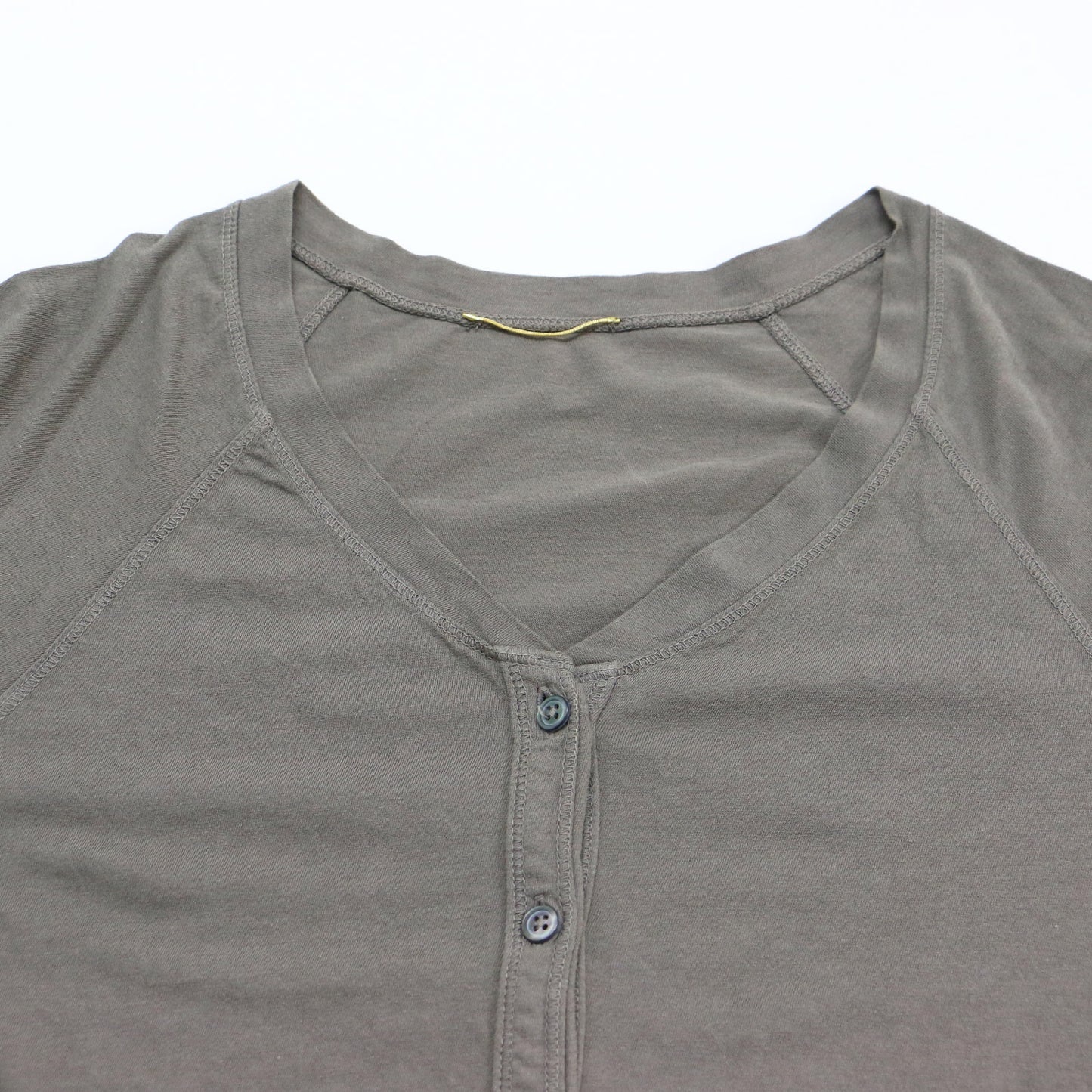 ヘンリーネック ロングスリーブ Tシャツ / Henly Long カットソー 長袖 コットン