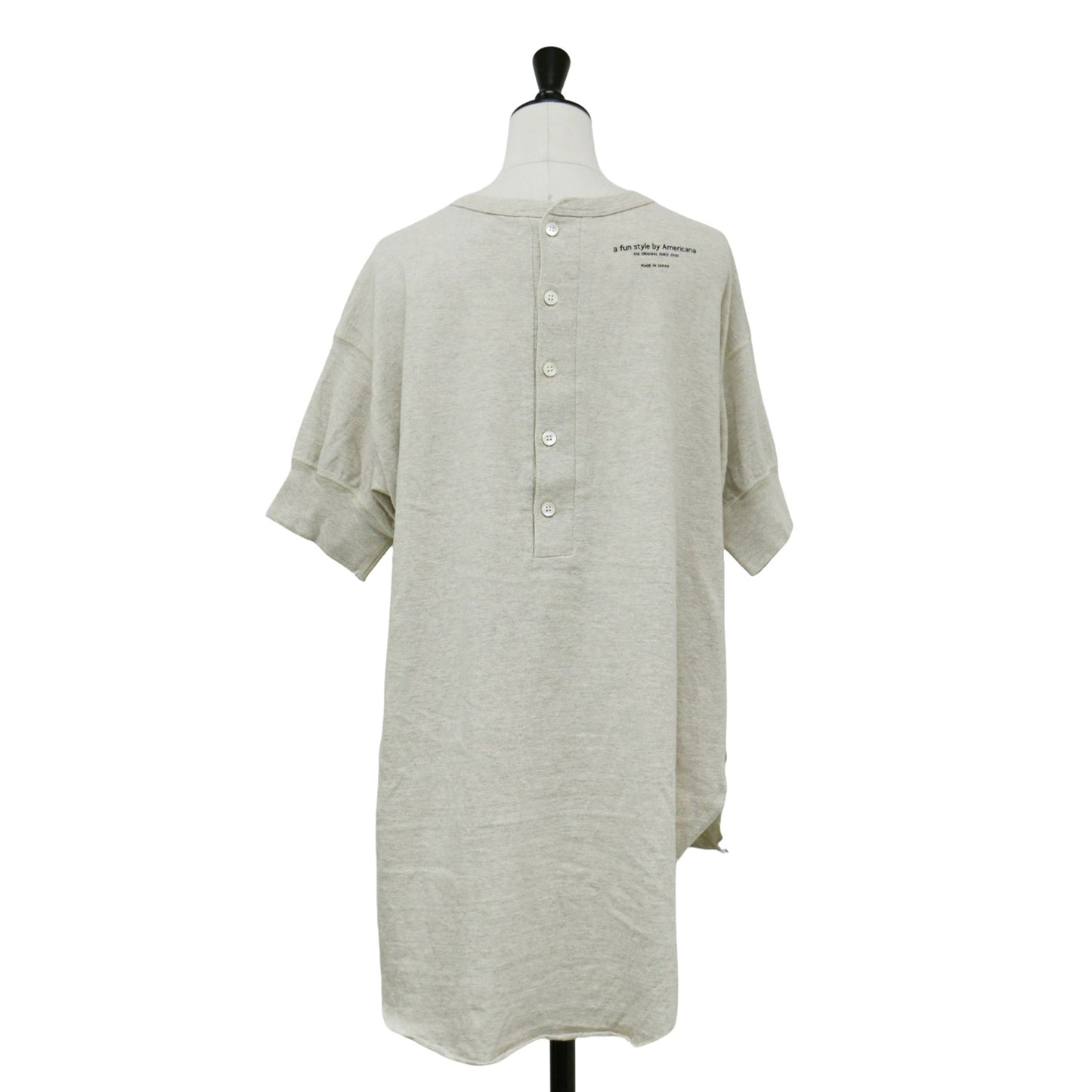 ヘンリー プルオーバー / HENRY Tシャツ カットソー チュニック 半袖 スリット ロゴ コットン