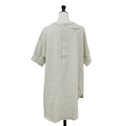 ヘンリー プルオーバー / HENRY Tシャツ カットソー チュニック 半袖 スリット ロゴ コットン