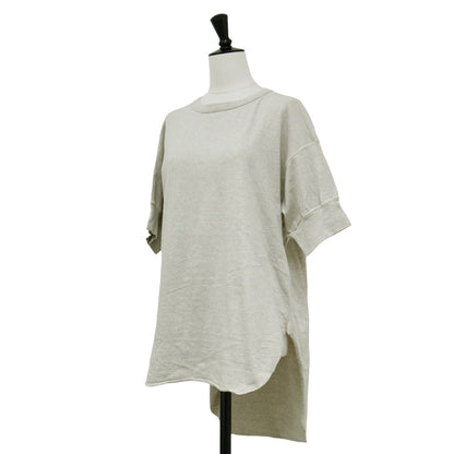 ヘンリー プルオーバー / HENRY Tシャツ カットソー チュニック 半袖 スリット ロゴ コットン