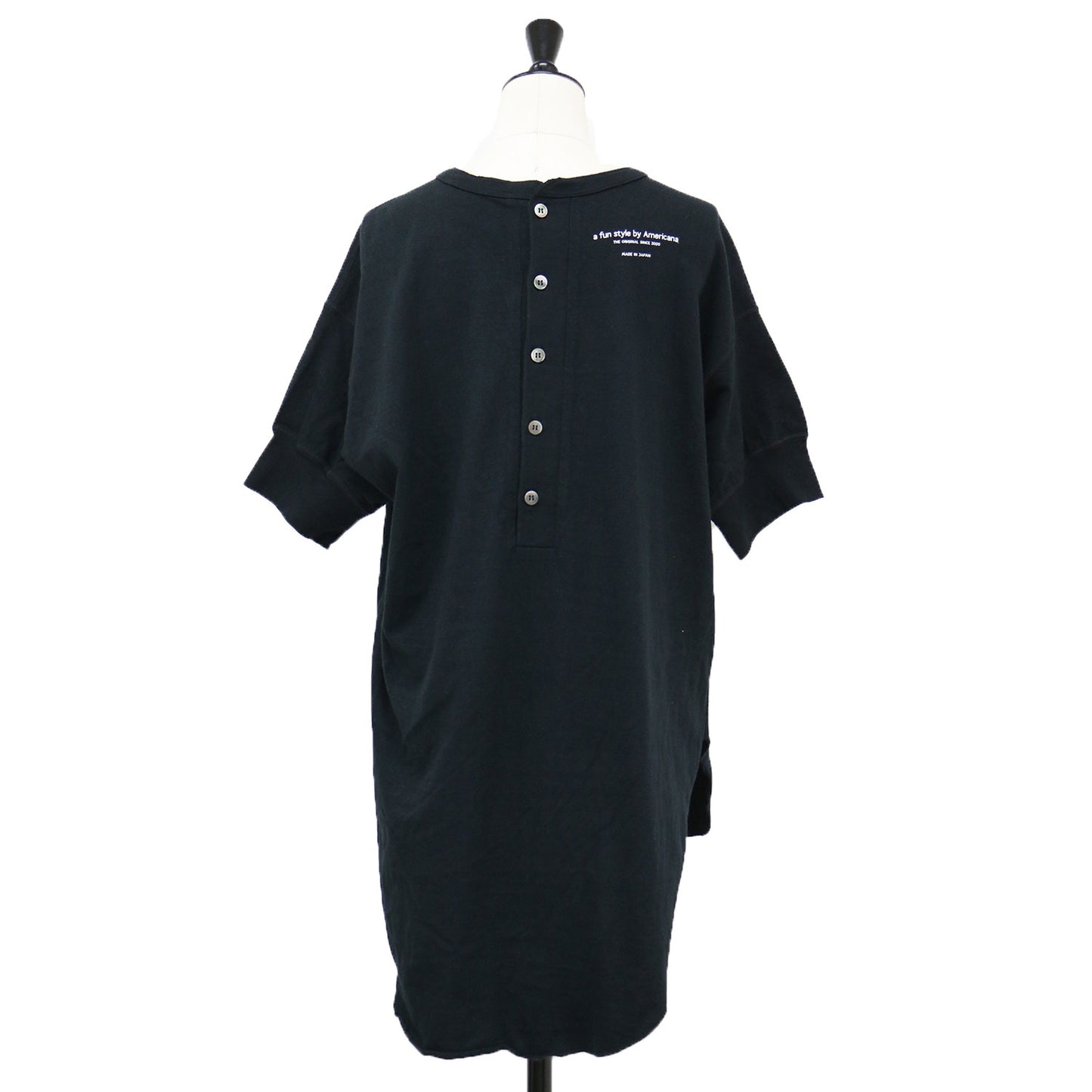 ヘンリー プルオーバー / HENRY Tシャツ カットソー チュニック 半袖 スリット ロゴ コットン