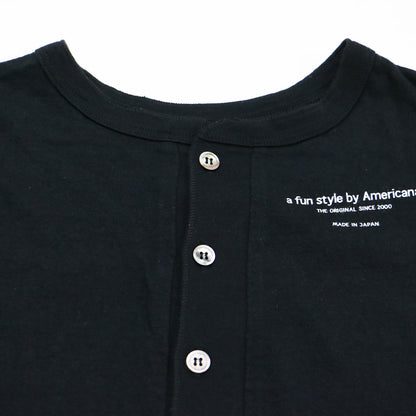 ヘンリー プルオーバー / HENRY Tシャツ カットソー チュニック 半袖 スリット ロゴ コットン