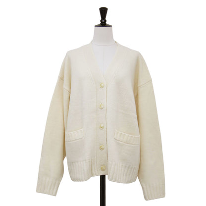 ウール ナイロン ミドルゲージ カーディガン / WOOL NYLON MIDDLE GAUGE CARDIGAN ニット 長袖 Vネック ワイド