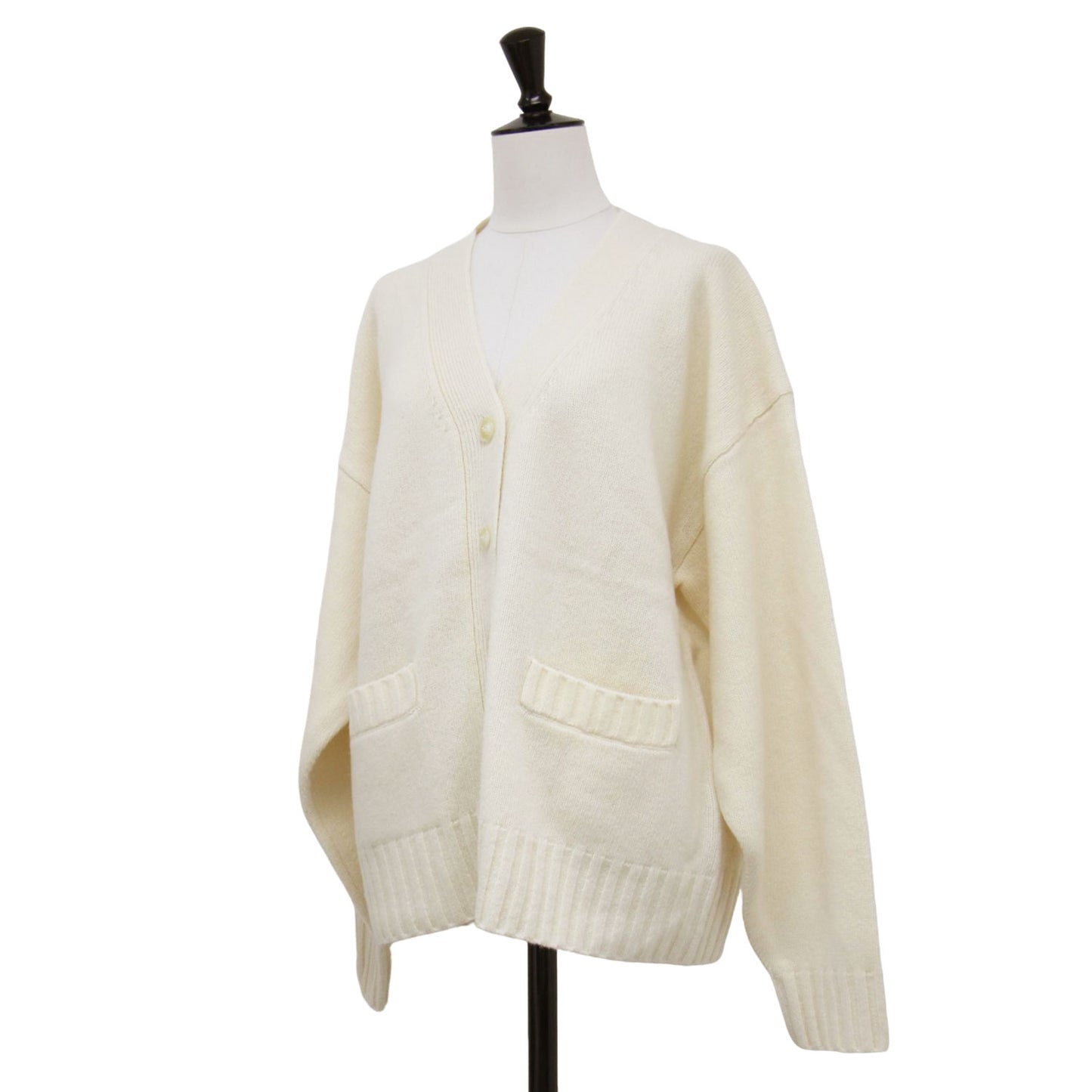 ウール ナイロン ミドルゲージ カーディガン / WOOL NYLON MIDDLE GAUGE CARDIGAN ニット 長袖 Vネック ワイド