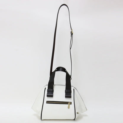 バイカラー 2WAY ショルダーバッグ / ハンドバッグ レザー 本革