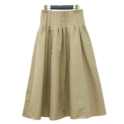 23秋冬 グログラン タック フレアスカート / ロング丈 ハイウエスト Aライン プリーツ