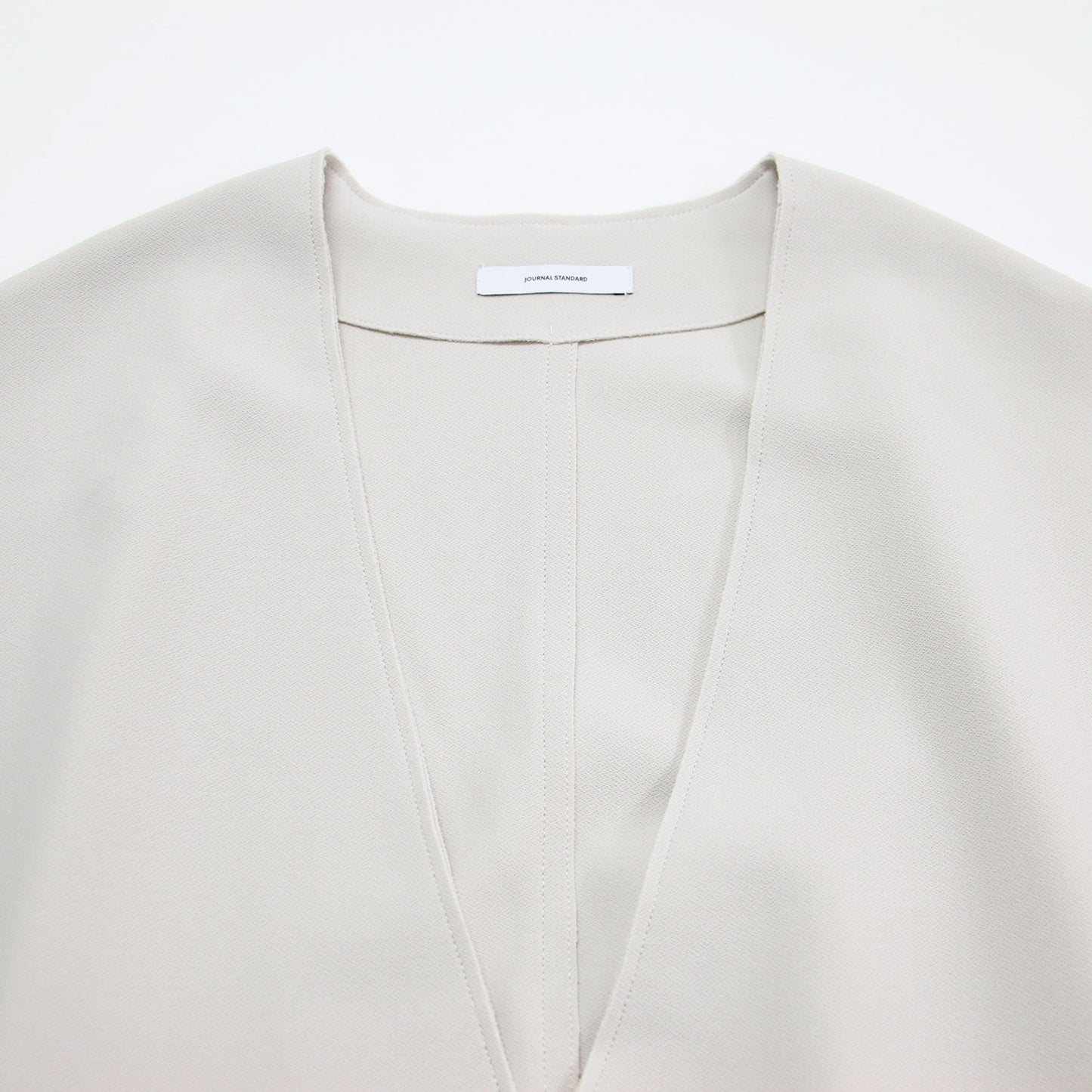 23春夏 クレープ ストレッチ ジレ / ベスト Vネック プルオーバー フレンチスリーブ カットオフ