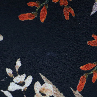 花柄 ノースリーブ ブラウス / プルオーバー クルーネック Aライン フレア 総柄