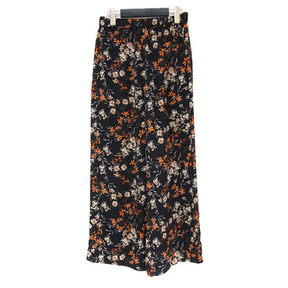 シアー 花柄 ワイドパンツ / イージーパンツ フレア 総柄 ウエストゴム