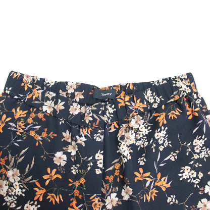 シアー 花柄 ワイドパンツ / イージーパンツ フレア 総柄 ウエストゴム