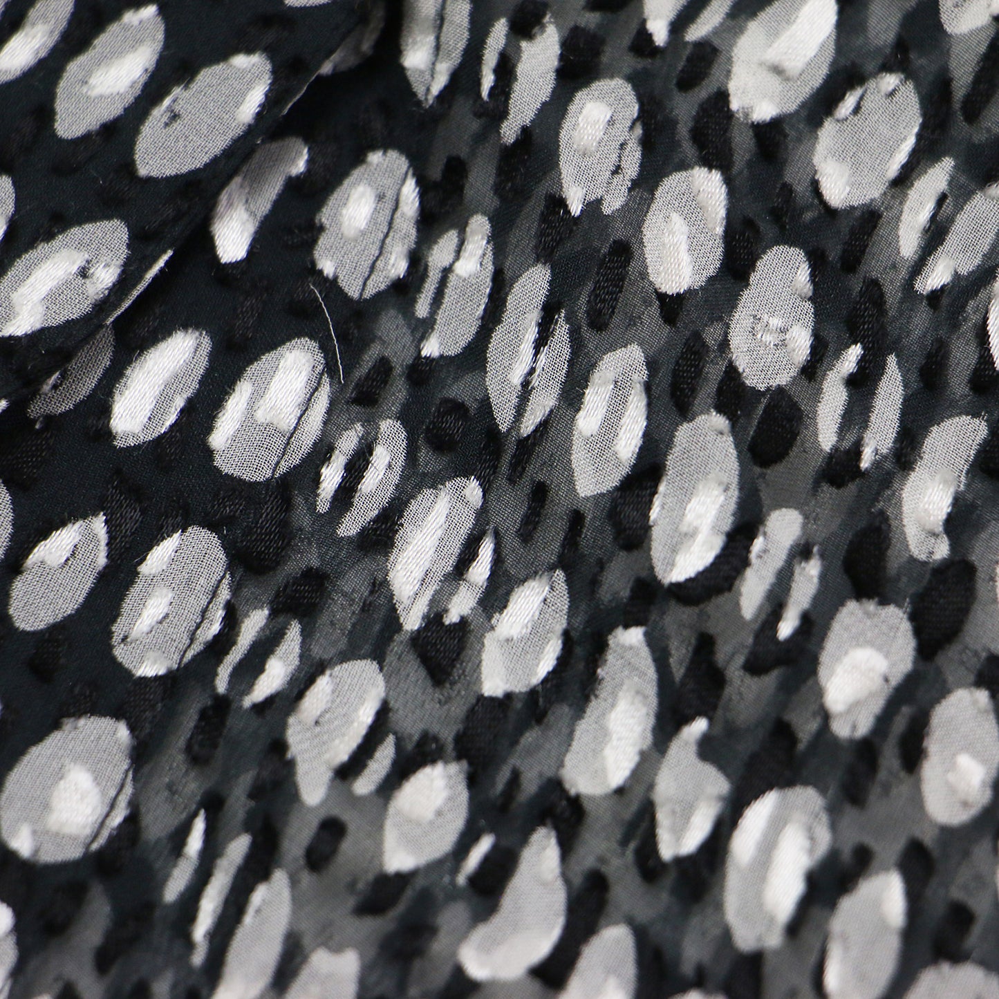 ドット柄 カットジャガード 長袖 シャツ /BROKEN OVAL WEEKENDER J ブラウス レギュラーカラー シアー