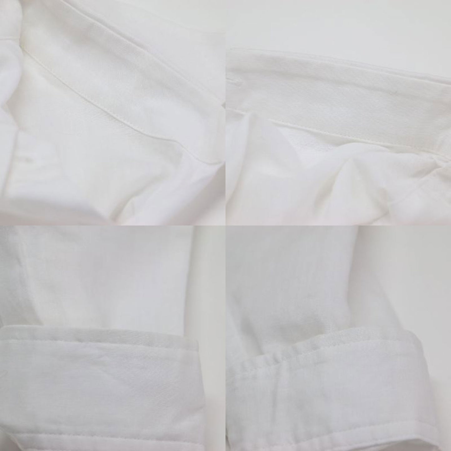 コットン リネン ロングスリーブ シャツ / 長袖 レギュラーカラー タック ドロップショルダー