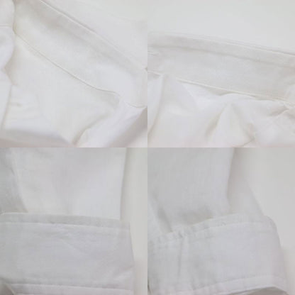 コットン リネン ロングスリーブ シャツ / 長袖 レギュラーカラー タック ドロップショルダー