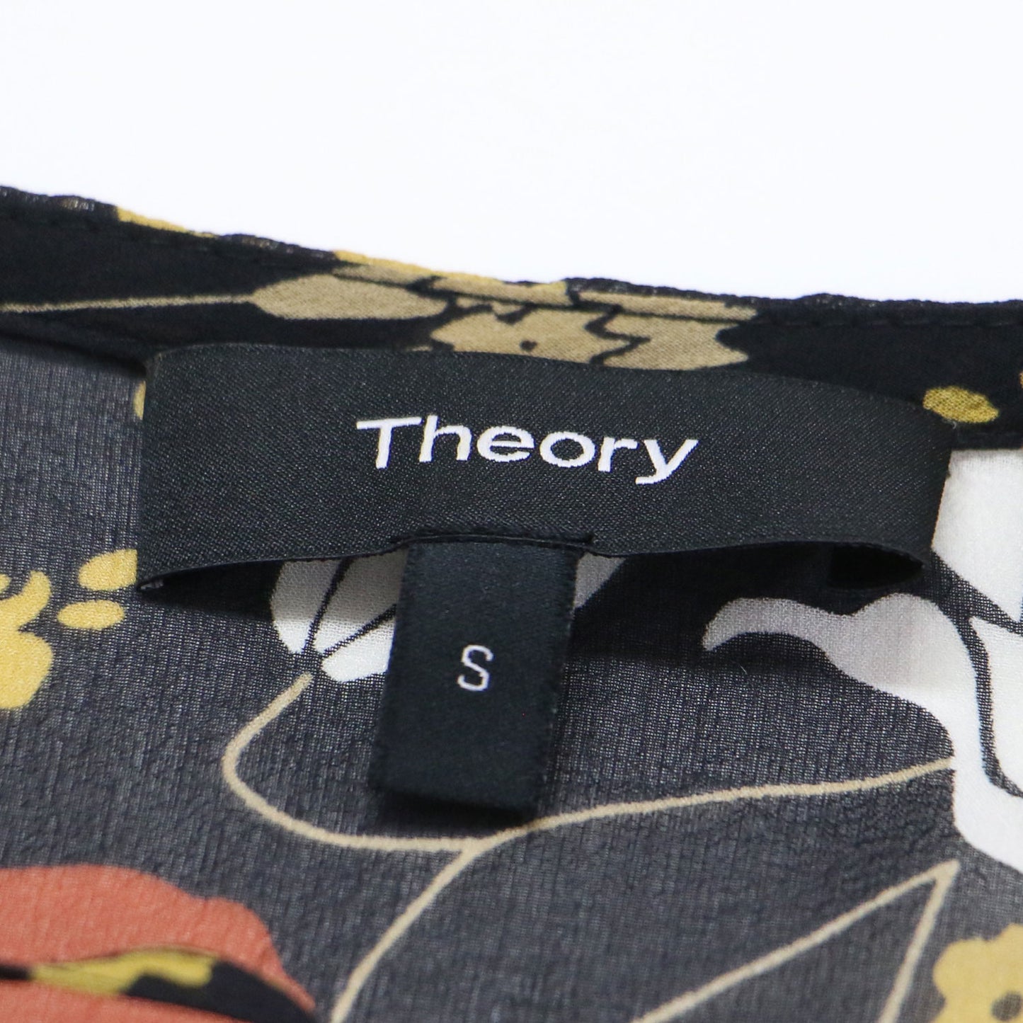 フラワープリント ボウタイ ブラウス / Marigold Print Alrik プルオーバー 長袖 総柄 シアー シルク