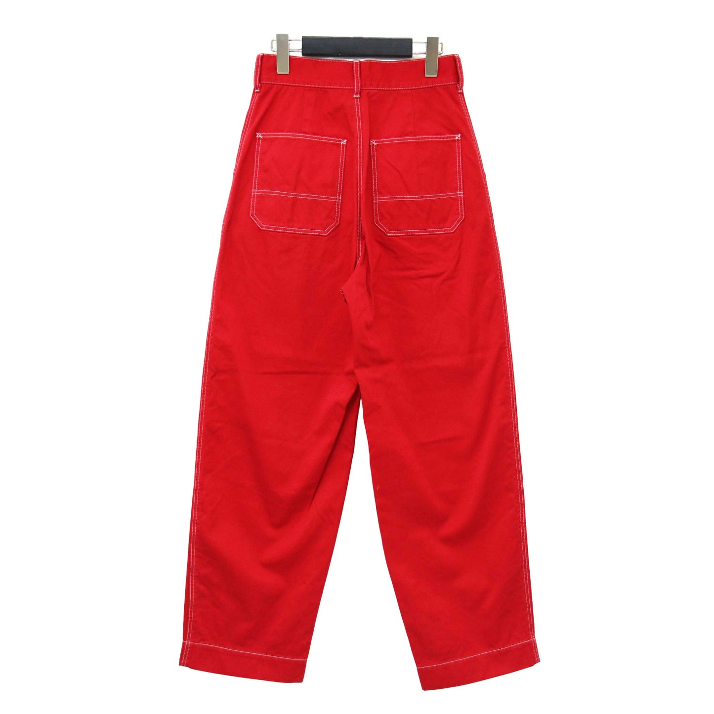 24春夏 コットン ワークパンツ / ワイドパンツ ハイウエスト フルレングス