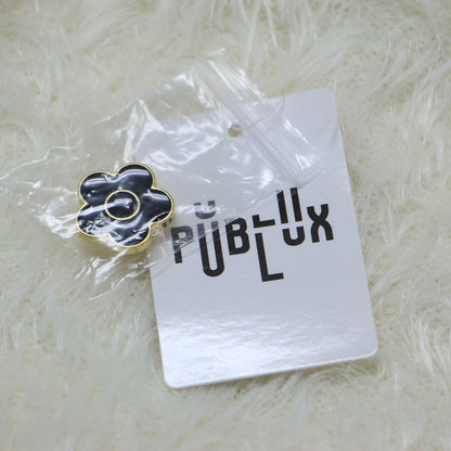 × PUBLUX 24秋冬 フェザー シャギーニット カーディガン / ニット 長袖 Vネック ワイド メタルボタン