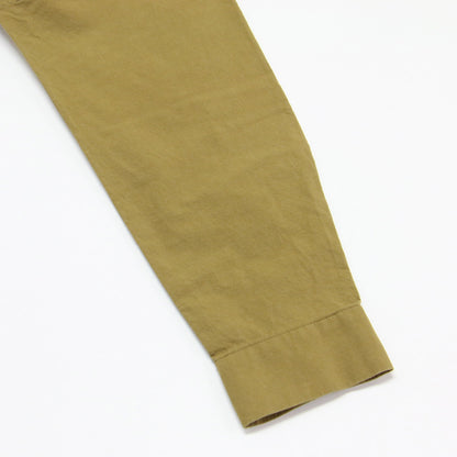 天日干し コットン タック ワンピース / シャツ 長袖 スタンドカラー ドルマンスリーブ ロング丈 Aライン