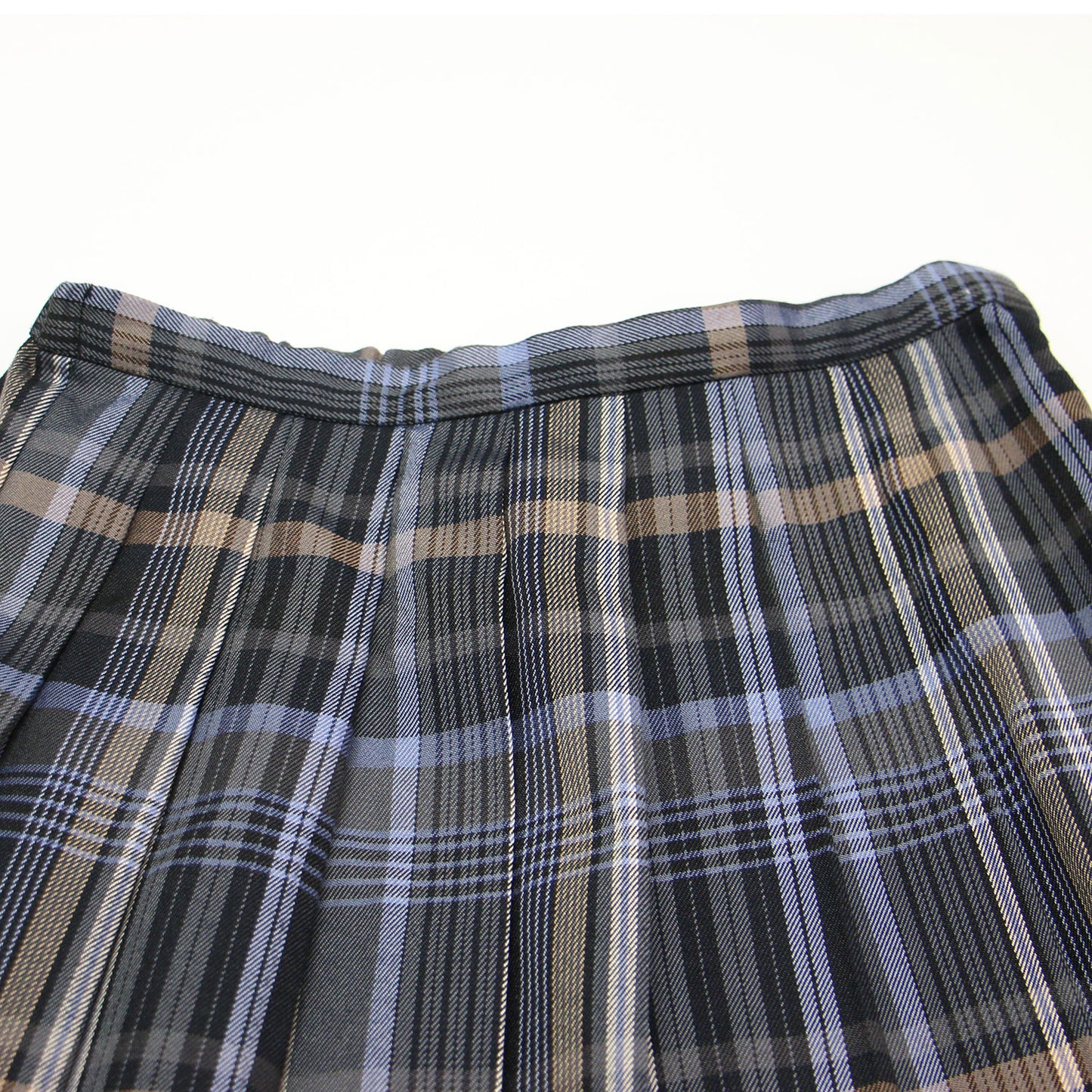 23秋冬 カラーチェック プリーツ スカート / ロング丈 フレア
